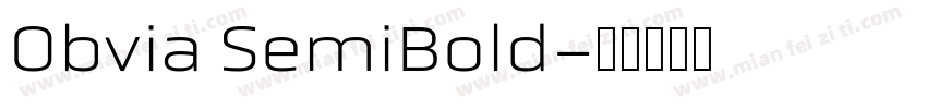 Obvia SemiBold字体转换